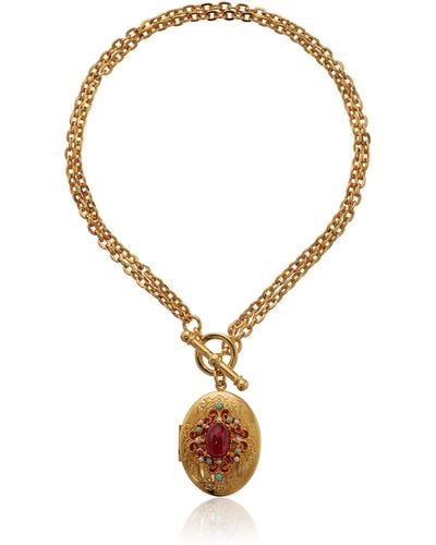 Ben-Amun Ben Amun Jewelry 24k Gold Plated Made In New York Royal Locket Charm Bracelet Pendant Necklace Earring Vintage Bohemian Coin - Multicolor
