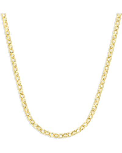 Amazon Essentials 14k Gold Plated Double Chunky Round Link Chain 16" - Metallic