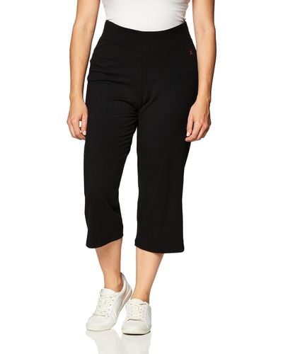 Danskin S Sleek Fit Yoga Crop Pant - Black