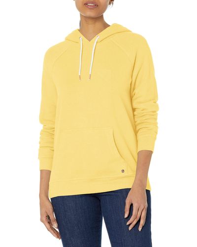 Volcom Lived In Lounge Hooded Fleece Pullover Sweatshirt - Yellow