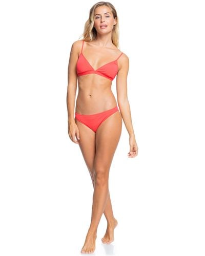 Roxy Beach Classics Moderate Bikini Bottom - Red