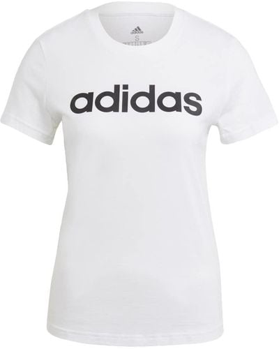 adidas Essentials Linear Loose Tank Top - White