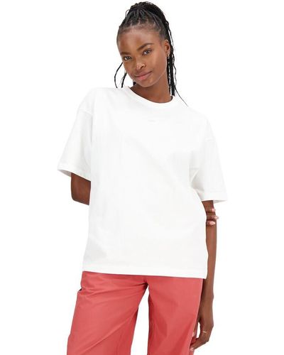 New Balance Athletics Oversized T-shirt In White Cotton