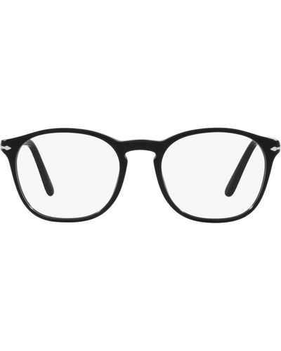 Persol Glasses Eyeglasses Presciption S S Sun Arrow Fashion Square Prescription Eyewear Frames - Black