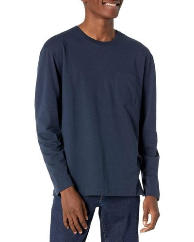 Goodthreads Heavyweight Long-sleeve Oversized T-shirt - Blue