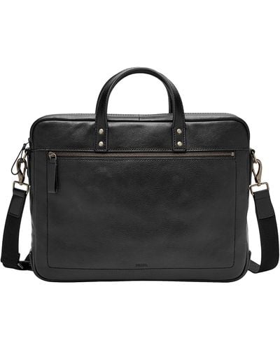 Fossil Double Zip Briefcase - Black