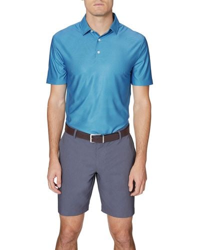 Hickey Freeman Regular Fit Short Sleeve Golf Polo - Blue