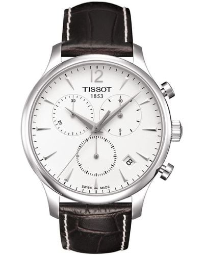 Tissot Mens Tradition Stainless-steel Dress Watch Brown T0636171603700