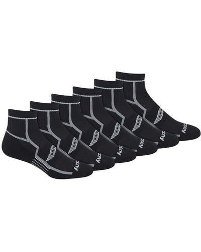 Saucony Multi-pack Bolt Performance Quarter Socks - Black