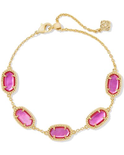 Kendra Scott S Grayson Ridge Frame Link Bracelet Gold Azalea Illusion One Size - Pink