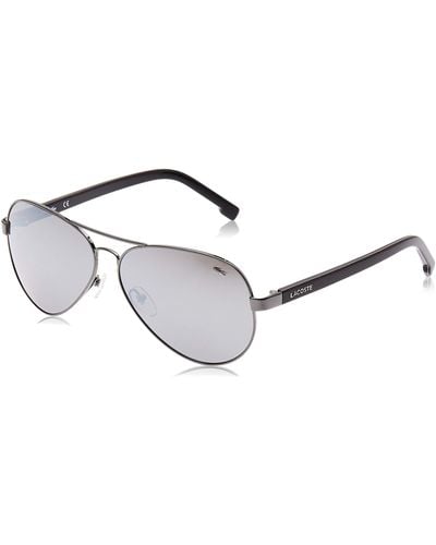 Lacoste L163s Aviator Sunglasses - Gray