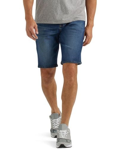 Lee Jeans Extreme Motion Denim-Shorts mit fünf Taschen - Blau