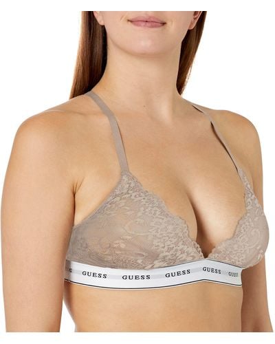 Guess Womens Belle Triangle Bra - Natural