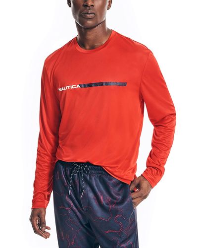 Nautica Competition Sustainably Crafted Long-sleeve T-shirt - Red