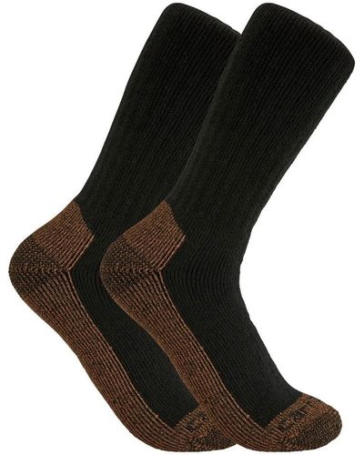 Carhartt Midweight Steel Toe Sock 2 Pack - Black