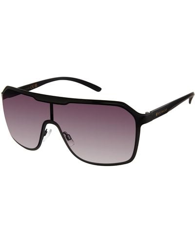 Rocawear R1556 Metal Shield Uv400 Protective Rectangular Sunglasses. Gifts For With Flair - Black