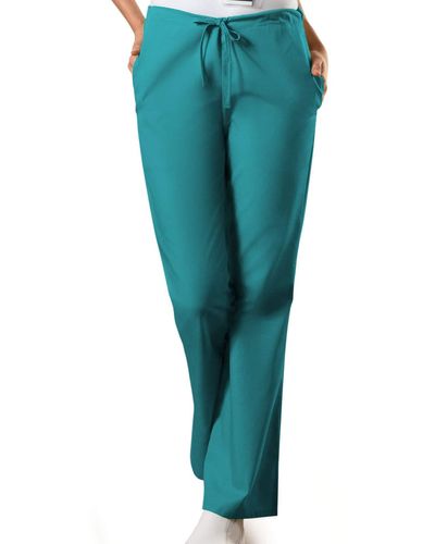 CHEROKEE Scrub Pants For Workwear Originals Drawstring Waist With Flare Leg 4101 - Green