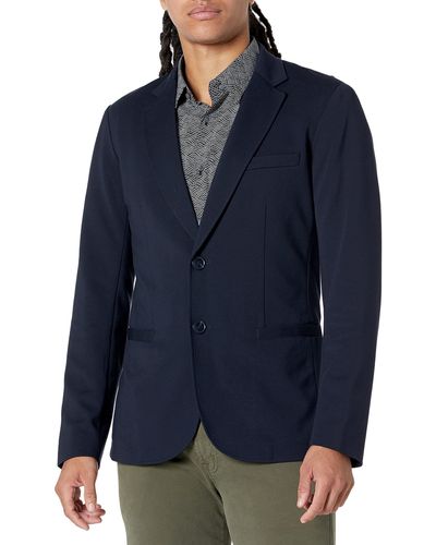 Emporio Armani A | X Armani Exchange Classic 2 Button Blazer - Blue