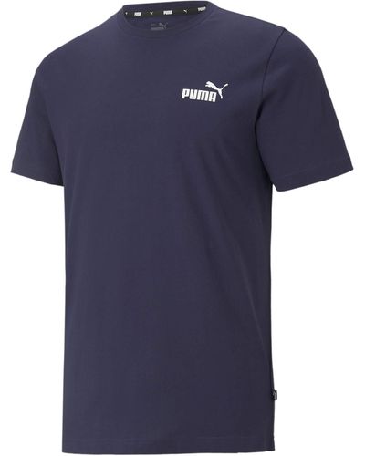 PUMA Ess Logo Tee T-shirt - Blue