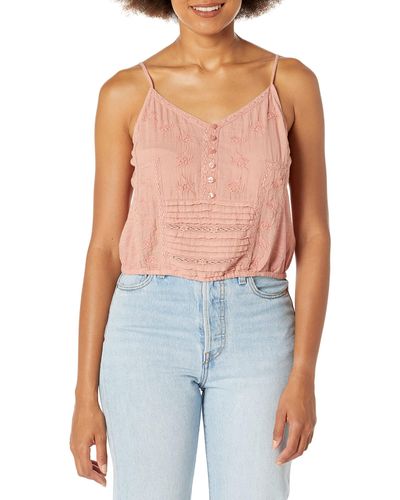 Lucky Brand Embroidered Tank - Blue