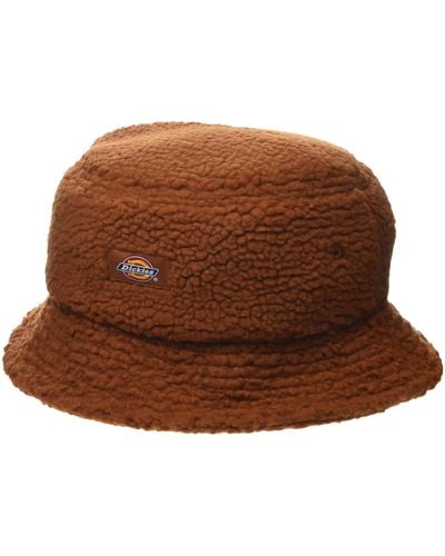Dickies Red Chute Fleece Bucket Hat - Brown