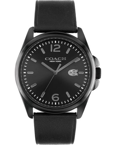 COACH Greyson Watch | A Refined Symbol Of Elegance And Versatility | Classic Timepiece For Fashionable Gentlemen - Black
