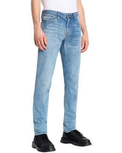 Emporio Armani A|X ARMANI EXCHANGE J14 Skinny Comfort Fabric Stretch Denim Jeans - Blau