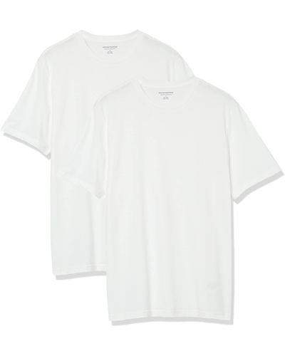 Amazon Essentials 2-Pack Regular-fit Short-Sleeve Crewneck T-Shirt Camiseta - Blanco