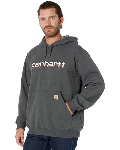 Carhartt Rain Defender Loose Fit Midweight Logo Graphic Sweatshirt - Gray