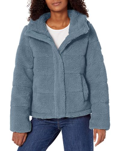 Calvin Klein Faux Sherpa Coat - Blue