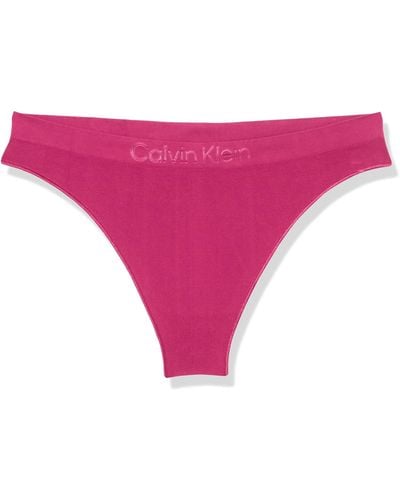 Calvin Klein Bonded Flex Mid-rise Thong - Pink