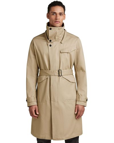 G-Star RAW Casual Utility Trench Coat - Natural