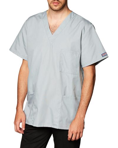 CHEROKEE Womens Originals V-neck Medical Scrubs Shirts - Gray