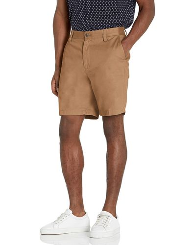 Nautica Cotton Twill Flat Front Chino Shorts - Natur