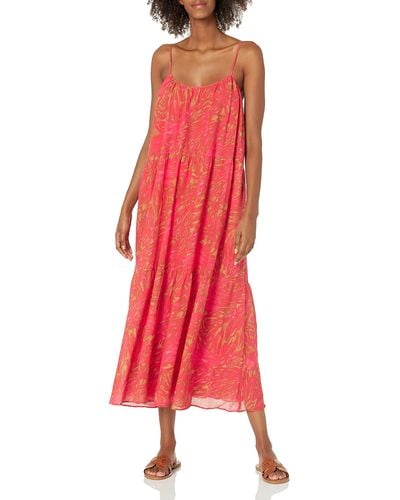 Joie Womens Gidley Maxi Casual Dress - Red