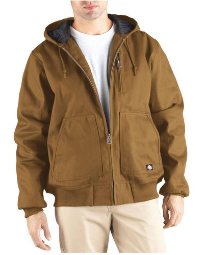 Dickies Hooded Duck Jacket Big And Tall - Brown