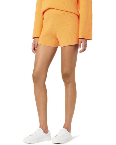 The Drop Faith Pull-on Pantalones cortos de suéter acanalado para Mujer - Naranja