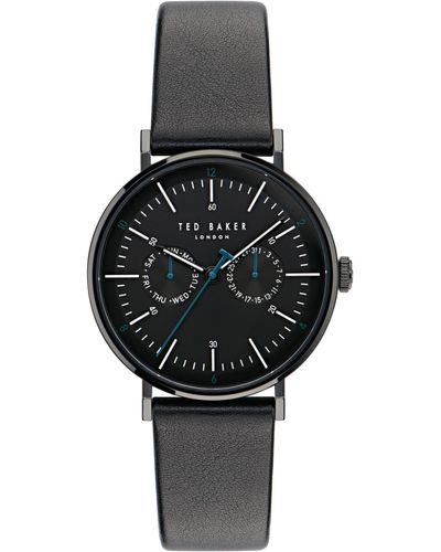 Ted Baker Phylipa Gents Black Eco Genuine Leather Strap Watch