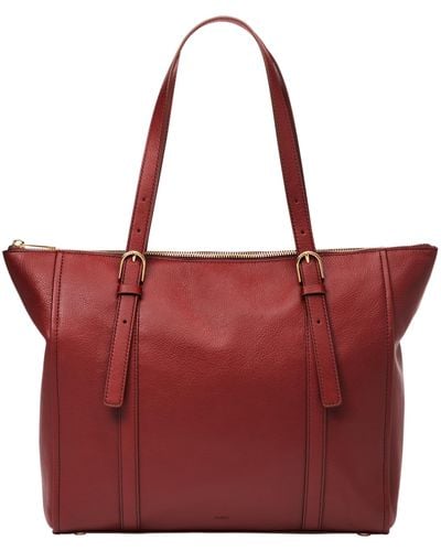 Fossil Carlie Tote - Red