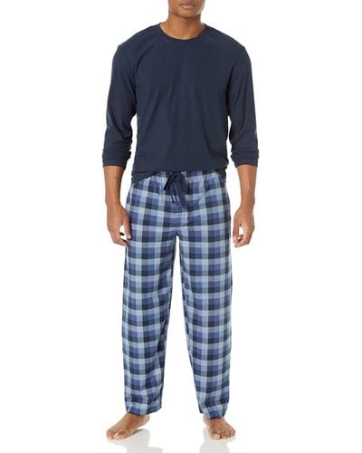 Wrangler Flannel Fleece Pajama Sleep Set - Blue