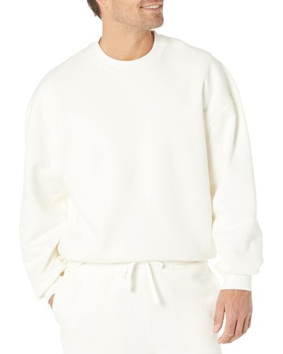Amazon Essentials Oversized-fit Crewneck Sweatshirt - White