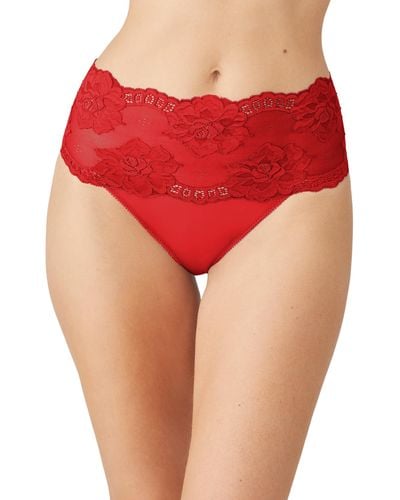 Wacoal Light And Lacy Hi Cut Panty - Red