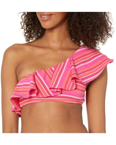 Trina Turk Standard Marai Ruffle Top - Pink