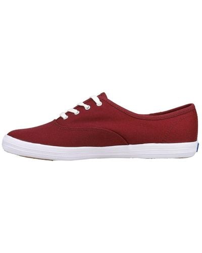 Keds Champion Canvas Lace Up Sneaker - Red