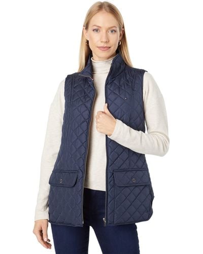 Tommy Hilfiger Quilted Vest With Pockets - Blue