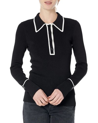 Equipment S Julianne Polo Sweater - Black