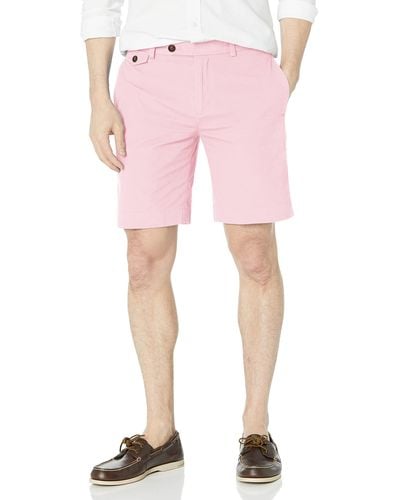 Brooks Brothers Stretch Supima Cotton Poplin Chino Shorts - Pink