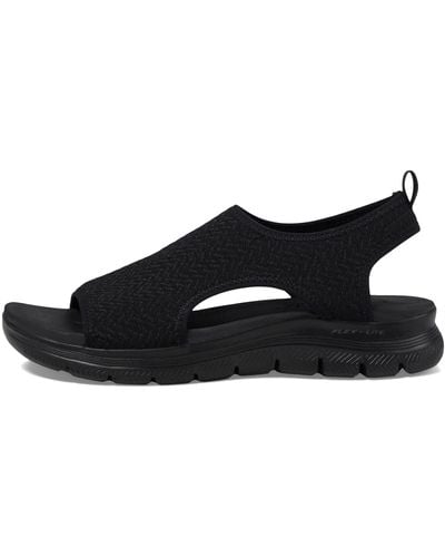 Skechers Flex Appeal 4.0-livin' In This Sport Sandal - Black