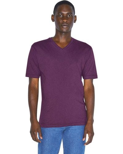 American Apparel Fine Jersey Classic Short Sleeve V-neck T-shirt - Purple