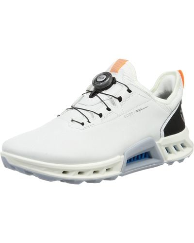 Ecco Tex Leather Golf Shoes - White - 11.5 - Black
